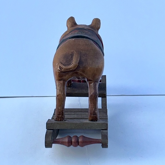 Vintage Wooden Rocking Pig Hog Rocker Folk Art Painted & Carved *Collectible - Picture 4 of 15